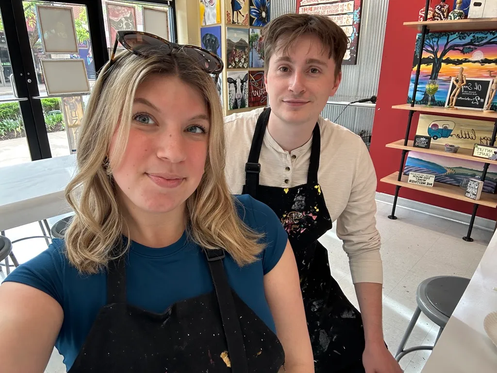 At a painting class